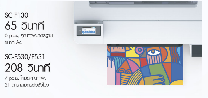 Epson SureColor SC-F530 เครื่องพิมพ์ซับลิเมชั่น 24 นิ้ว สำหรับงานผ้าและของพรีเมียม