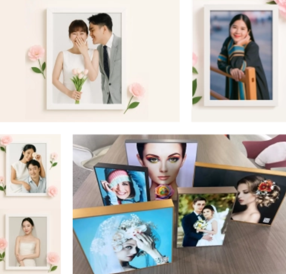 ตัวอย่างกรอบรูปอลูมิเนียมที่ผลิตด้วยระบบซับลิเมชั่น