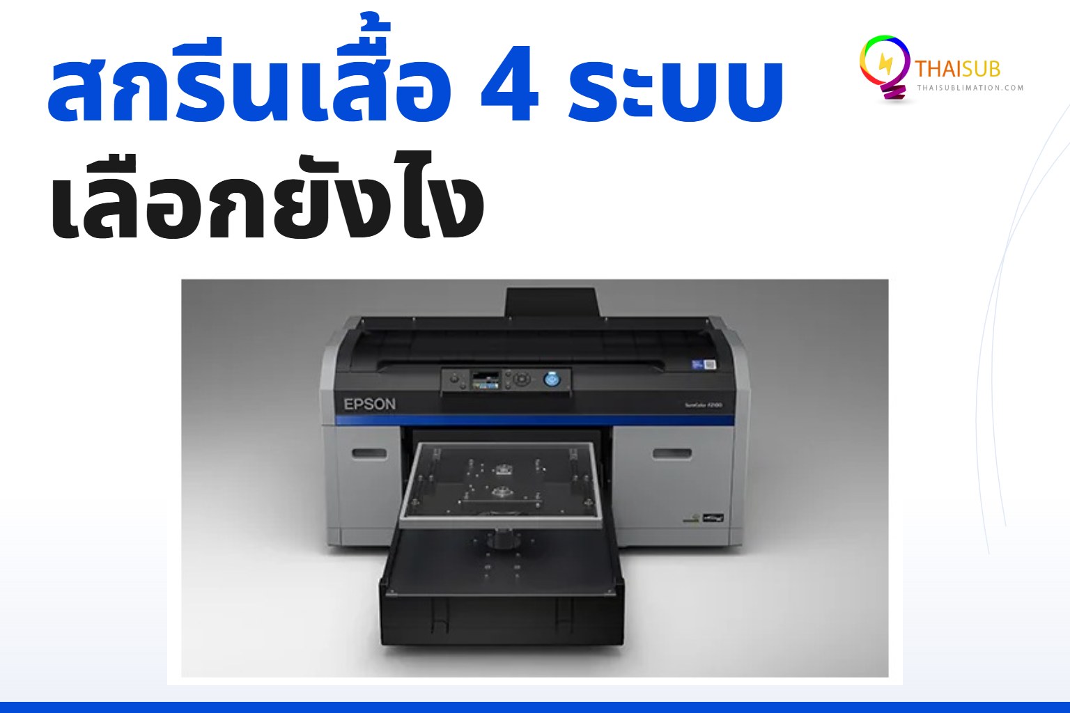 เครื่องสกรีนเสื้อมีกี่แบบ? เทียบ 4 ระบบ เลือกให้เหมาะกับธุรกิจ 2026