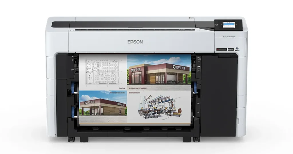 เครื่องพิมพ์แบบแปลนพร้อมสแกนเนอร์ในตัว Epson SureColor T5730DM ขนาด 36 นิ้ว (ภาพปก)