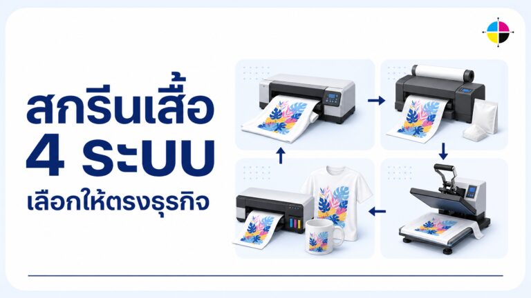 เครื่องสกรีนเสื้อมีกี่แบบ? เทียบ 4 ระบบ เลือกให้เหมาะกับธุรกิจ 2026